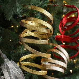 Christmas <b>Tree</b> Decorations, Sticky Powder <b>Slices</b>, Floral Arrangements, Plastic Curving Parts, Sparkler Spiral Ribbons - Product Image 3
