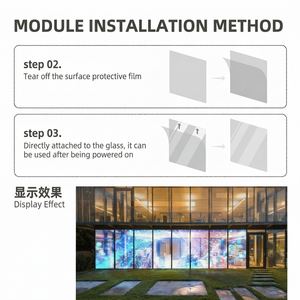 จอแสดงผล LED แบบกึ่งกลางแจ้ง โปร่งแสง 90% บางเฉียบ ติดตั้งด้วยกาวกระจก สำหรับหน้าต่างร้านค้า - Product Image 5