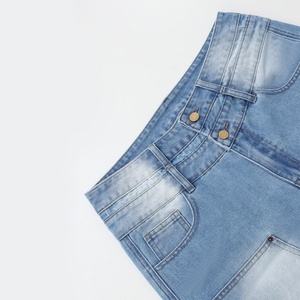 Pantalones Cortos Vaqueros de Mezclilla para Hombre, Estilo Vintage, Corte Holgado, Doble Rodilla, Lavado, Dobladillo Deshilachado, Color Azul, Oferta - Product Image 5