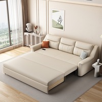Canapé-lit pliant multifonctionnel en tissu avec cadre métallique, technologie personnalisée, pour petit appartement, salon, rangement télescopique