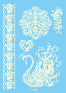 Nueva llegada blanco mano Henna plantilla impermeable de transferencia de agua <span class=keywords><strong>tatuajes</strong></span> temporales de La etiqueta engomada - Product Image 5