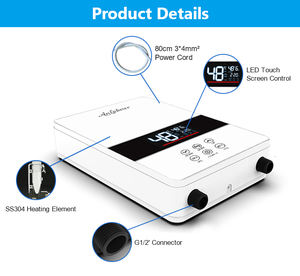 Calentador de Agua Eléctrico Instantáneo sin Tanque de 6KW y 220V con Tecnología de Calefacción Inteligente, Control Remoto, Montaje en Pared para Baño - Product Image 2