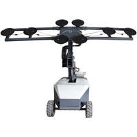Aspirateur de pierre mobile alimenté par batterie ventouse de machine à vide de levage de dalle de granit ventouse pour l'installation de carreaux