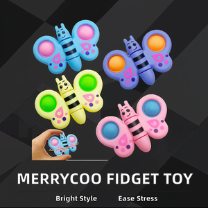Nouveau Jouet Anti-Stress Papillon à Fidget Spinner et Bulles Pop en Plastique pour Enfants, Idéal pour les Fêtes - Product Image 2