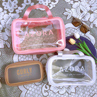Ensemble de pochettes organisatrices transparentes pour couches, approuvées TSA, trousse de maquillage de voyage, sacs cosmétiques, sac de maquillage imperméable