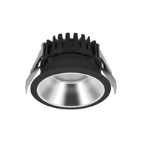 Plafonnier LED encastré à découpe profonde SMD 85 °   Plafonnier encastré en aluminium pur avec réflecteur, CCT réglable et variateur d'intensité, idéal pour les hôtels