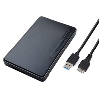 Casing Hard Disk Eksternal 2.5 Inch Plastik ABS Tanpa Alat 5Gbps 4TB Protokol UASP SATA HDD Enclosure USB 3.0 Box