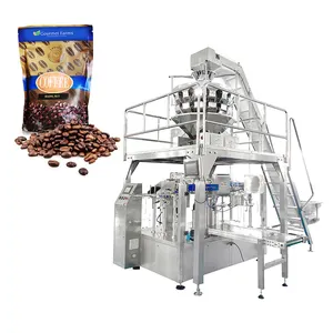 Sacs de pression rotatifs automatiques pour snacks, pour noix, avec fermeture éclair, machine à emballer, pour grains de café, doypack, unités