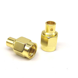 Conector chapado en oro SMA-JB3 para cable semirrígido RG402/RG141 |   Conector MIL-C-39012 SMA-JB3 Dorado RG402/RG141 MIL - Product Image 1
