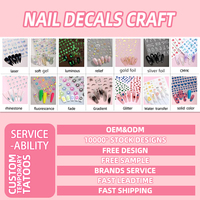 Autocollants 5D en gel souple motif fleur de glace pour nail art DIY, décorations florales en relief pour ongles