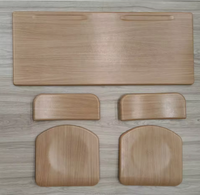 Conjunto de Mesa y Sillas Escolares de Madera Prensada, Una Mesa de 110 cm y Dos Sillas, Diseño Cómodo e Ignífugo