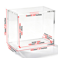 Estuche de exhibición magnético transparente de acrílico reutilizable con protección contra la corrosión, de 5 mm de grosor, diseñado para cajas de sobres ETB, con bloqueo UV y diseño a prueba de polvo.