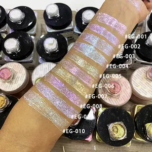 Powder Duochrome Pigment Chameleon Color Single Eyeshadow Free Sample Eye Shadow Cream Pressed Wholesale High Pigment 12 Colors