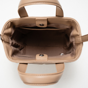 Sac fourre-tout matelassé en cuir PU, sac à bandoulière, sac à main beige pour femme, sac de tous les jours - Product Image 6