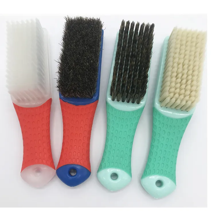 Hot sales supply two color handle brush horsehair cleaning shoe brush