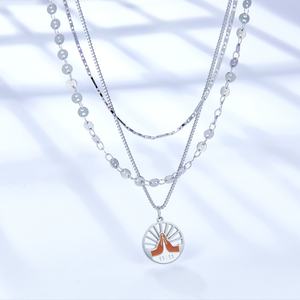 Colliers en acier inoxydable plaqué or à couches croisées, bijoux fins pour la prière - Product Image 5