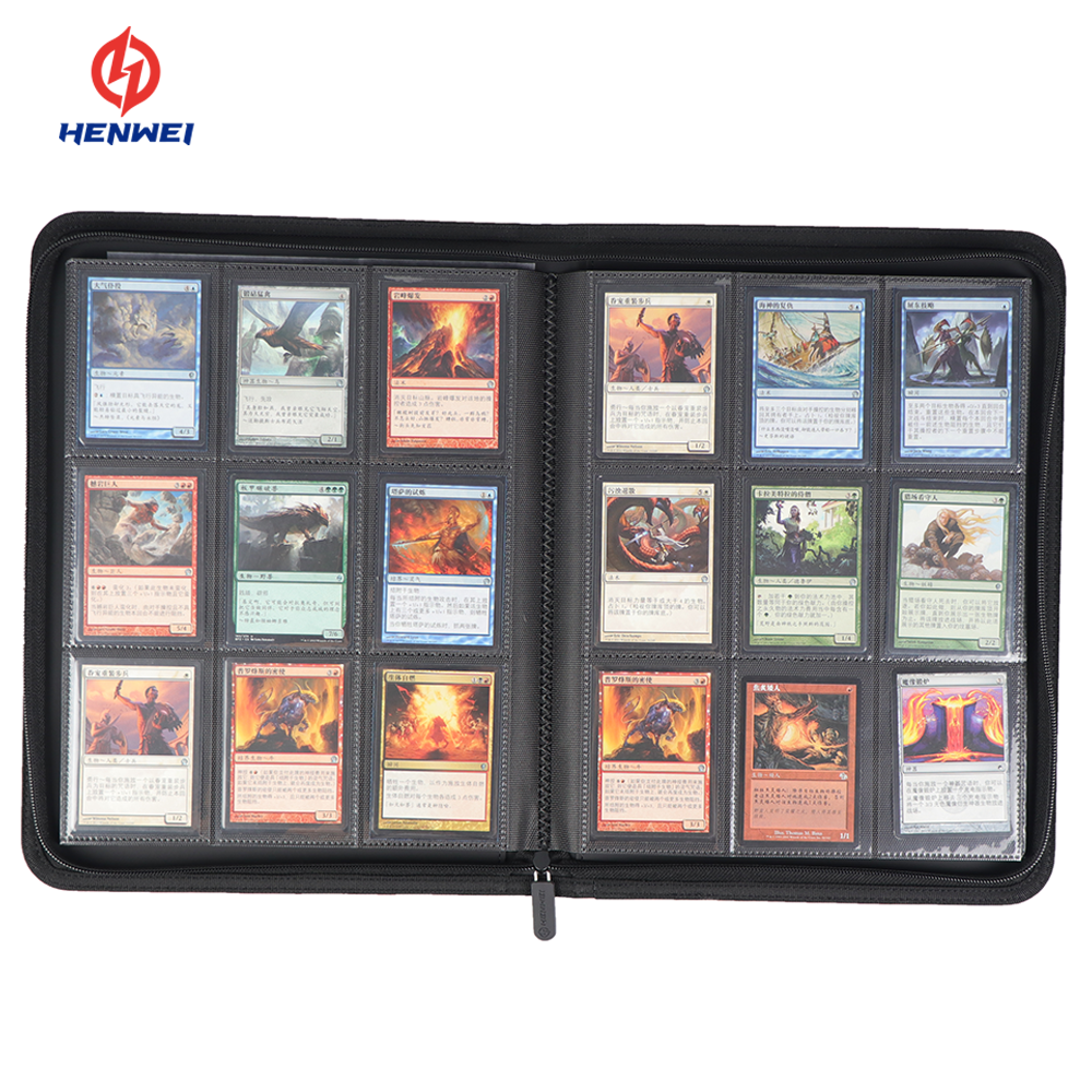 Искусственная кожа 360 карманы 9 карман коллектор кожа под заказ коллекционная карточная альбом MTG карты папки торговой игре pokemoned карты связующее вещество