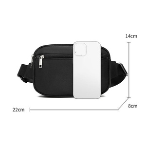 撥水 ナイロン ウエストポーチ ユニセックス ファスナー式 スポーツ アウトドア スマホ収納 ベルトバッグ - Product Image 6