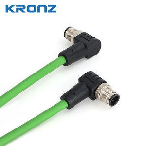 KRONZ Profinet Cable M12 Connecteur coudé 4 broches Code D Câble blindé pré-moulé M12 Circulaire <span class=keywords><strong>IE</strong></span> M12 Connecteurs de câble - Product Image 2