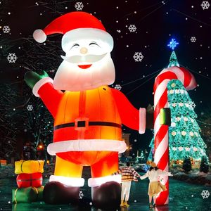 Père Noël gonflable géant lumineux avec décoration de jardin extérieure de Noël gonflable de qualité supérieure pour les fêtes de Noël - Product Image 1