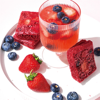 Mélange de thé instantané en vrac lyophilisé fraise et myrtille avec saveur naturelle, emballage en sachet pour tasses – Vente en gros