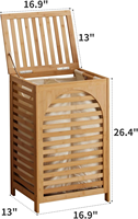 Panier à linge pliable biodégradable en bambou grande capacité, sac à linge pliable pour la maison
