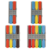 Connecteurs de câblage rapide en cuivre et plastique, bornes de raccordement 2-2/3-3/4-4 broches, 400V, conception compacte à enfiler, sertissage à écrou