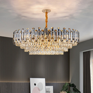 Lámpara colgante de lujo, candelabros de cristal K9 modernos Led dorados de lujo para sala de estar, comedor - Product Image 5