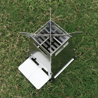 Réchaud de camping pliable moderne, léger, portable, écologique, en acier inoxydable, mini, au kérosène, au bois, à l'alcool, au gaz