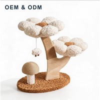 Étagère d'escalade pour chat d'intérieur en bois écologique, design floral personnalisable, résistante à l'usure et aux griffures, Versalife Luxury