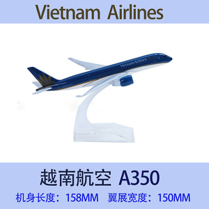 Modellino in Metallo Pressofuso dell'Airbus A350 Vietnam Airlines in Scala 1/400, 16cm, con Supporto - Product Image 2