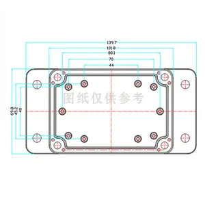 ติดผนัง IP65 พลาสติก ABS กันน้ําไฟฟ้าโครงการกล่องกลางแจ้งอิเล็กทรอนิกส์โครงการ Conjunction กล่องกรณี PCB Enclosure