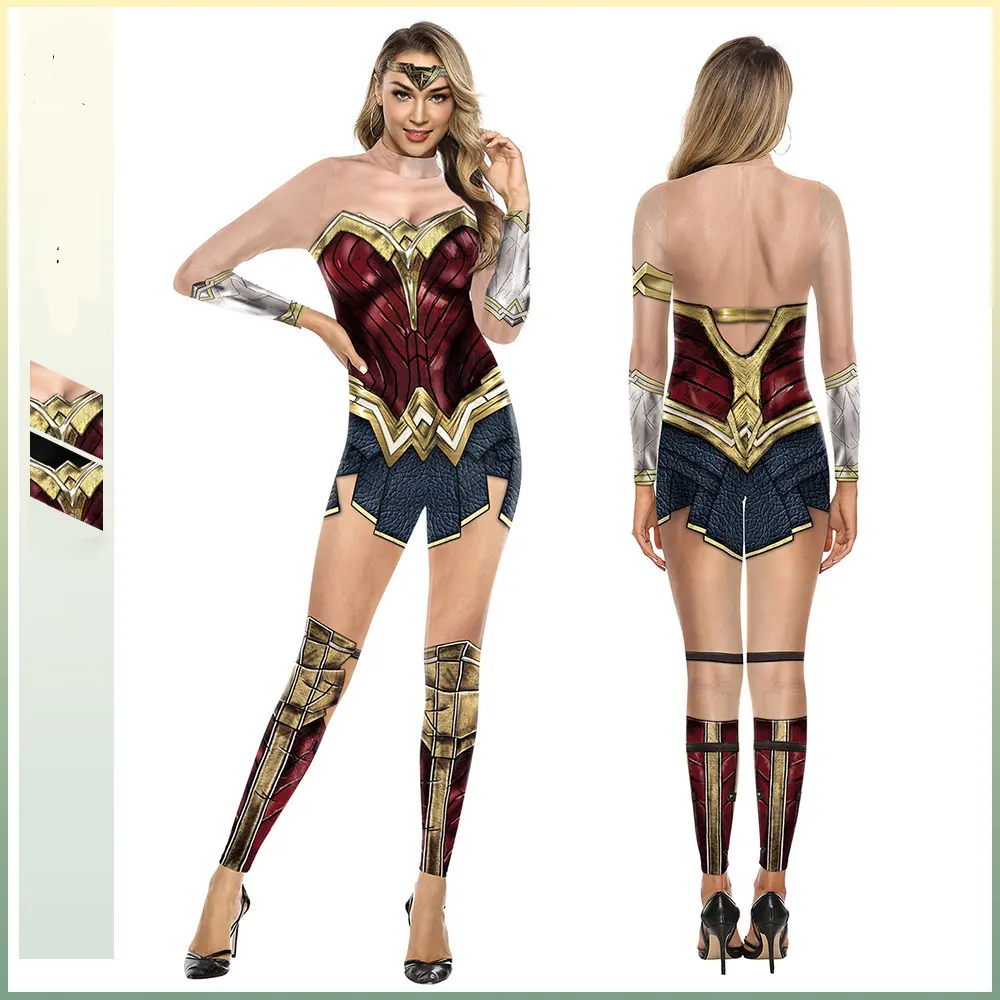 Nadanbao Custom 3d Printing Women Cosplay Jumpsuit Bodysuit Sexy Halloween Costume Adult For Cosplay Party