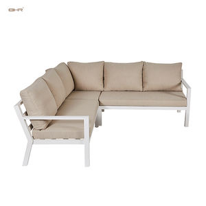 Ensemble <span class=keywords><strong>de</strong></span> canapés <span class=keywords><strong>de</strong></span> patio au design moderne, sièges <span class=keywords><strong>en</strong></span> aluminium, mobilier <span class=keywords><strong>de</strong></span> jardin, <span class=keywords><strong>salle</strong></span> à <span class=keywords><strong>manger</strong></span> extérieure modulaire avec sections polyvalentes - Product Image 2