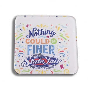 แผ่นรองแก้วอะคริลิคทรงสี่เหลี่ยม สีสันสดใส สั่งทำได้ พร้อมโลโก้แบบซับลิเมชั่น ไม่แตกหัก สำหรับชา กาแฟ - Product Image 1