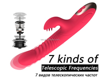 SacKnove Adult Female Lesben Teleskop heizung Sexy Spielzeug Silikon Massage G-Punkt Dildo Zunge G-Punkt Kaninchen Vibrator Für Frauen