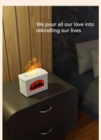 Humidificateur d'air Cheminée Flamme Diffuseurs d'arômes USB Charge Flamme Humidificateur d'air Diffuseur d'huiles essentielles pour la maison