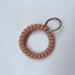 Flexible Spiral Plastic <b>Key</b> Chain Stretchable Wristlet Keyring Elastic Coiled <b>Key</b> Holder for Promotion Gift - Product Image 4