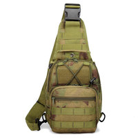 Sac banane tactique JSH Molle imperméable 15L en nylon camouflage pour randonnée et voyage, avec fermeture éclair, idéal pour l'épaule