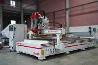 Máquina CNC para Madera HQD 9KW ATC 2100x4000mm con 5+4 Cabezales de Perforación, Mesa con Ranura en T y Vacío, Cargador de 16 Herramientas, Control Syntec para Muebles