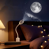 Mini projecteur USB ultra-clair de planétarium et galaxie, veilleuse romantique, lampe d'ambiance ciel étoilé pour plafond et voiture