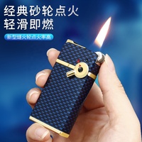 Briquet torche JOBON à flamme jet, allumage à silex, gaz butane rechargeable, flamme douce, pour cigares et cigarettes, design minimaliste en zinc, idéal pour les cadeaux promotionnels