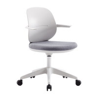 Chaise de bureau ergonomique de direction - Matériau PP, utilisation scolaire, accoudoirs réglables, siège et dossier larges