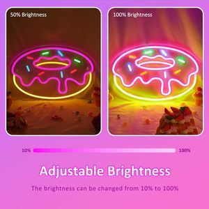 Donut Letreros Neon LED indoor hanging ambient light shop <b>sign</b> wall decoration light entrance indicator light luminous <b>sign</b> - Product Image 3
