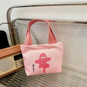 Bolsa de Almoço de Lona Personalizável e Reutilizável, Ecológica e Fofa, Pequena e Portátil para Escola, Escritório, Piquenique e Viagens - Product Image 6