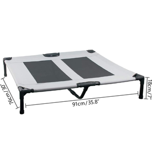 Прочная переносная противоскользящая кроватка для домашних животных с дышащей сеткой, приподнятая охлаждающая кровать для отдыха для собак в помещении и на улице - Product Image 3