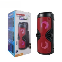 Ensemble de karaoké portable d'extérieur à double haut-parleur avec sangle, télécommande, microphone unique, radio FM et éclairage LED RGB pour Bluetooth 5.0