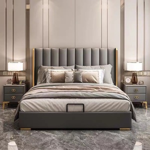 Letto Moderno Nordico Semplice per Camera da Letto Matrimoniale, Letto per <span class=keywords><strong>Due</strong></span> Persone 1,8 m, Letto in Tessuto Lavabile - Product Image 3