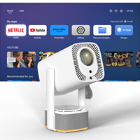 Mini Proyector Transjee A55 Pro Android 11 Smart TV, 400 ANSI 1080P LED, Proyector Portátil de Cine en Casa para Negocios y Educación