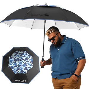 Large Patio 68 72 Inch Golf Umbrella With UPF 50 Plus Sun Protection Golf Umbrella Silver Coated Inner Layer - Product Image 6